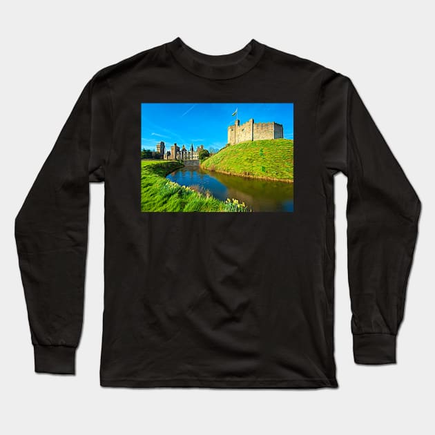 Cardiff Castle#5 Long Sleeve T-Shirt by RJDowns